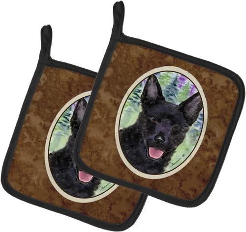 Miniatura 150 de Caroline's Treasures SS8617PTHD - Juego de soportes para ollas de cocina resistentes al calor, almohadillas calientes para horno para cocinar, Husky