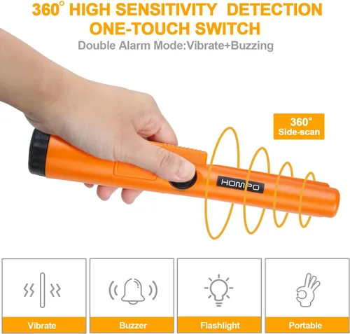 Miniatura 2 de Detector de metales Pinpointer - Varita puntero de mano totalmente impermeable, sonda de búsqueda profesional de alta precisión