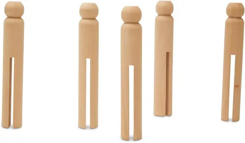 Miniatura 2 de Pinza de madera estilo vintage de 3-3/4 pulgadas, paquete de 10 pinzas de madera, Worry People Guatemala, pinzas para la ropa, por Woodpeckers