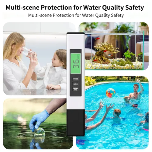 Miniatura 5 de Medidor digital TDS para agua potable, 2025 Nuevo probador de agua 4 en 1 TDS, EC y medidor de temperatura, medidor preciso y confiable de 0 a 9990