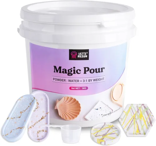 Miniatura 7 de LET'S RESIN Kit de iniciación de polvos de fundición de resina, 35.27 oz de polvo de fundición sin olor curado rápido, 20 ~ 30 minutos de desmolde
