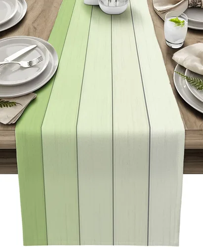 Miniatura 11 de Ocean Hues Farmhouse - Camino de mesa de lino y algodón, estilo retro, con textura de madera de granero rústica, degradado, azul, gris, Azul