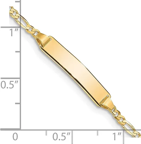 Miniatura 3 de ICE CARATS 14k Yellow Gold Baby Figaro Id Bracelet Fine Jewelry For Women Gifts For Her