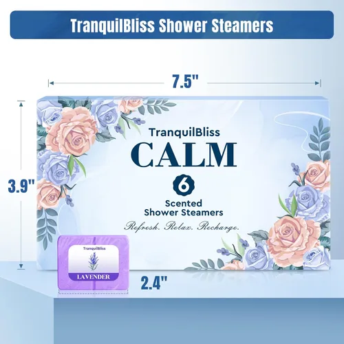 Miniatura 5 de TranquilBliss - Vaporizadores de ducha con fragancia natural, paquete de 6 equivale a 12 vaporizadores de ducha, regalos para el Día de San