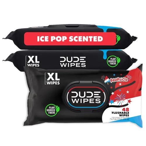 Miniatura 21 de DUDE Toallitas – Toallitas desechables – Paquete de 3, 144 unidades – Manteca de karité suave extra grande – Vitamina E y aloe – Seguro