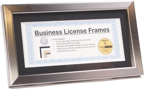 Miniatura 20 de Marcos de licencia para maquilladores profesionales de 3.5 in x 8.5 in, sostenedor de licencia de panel de estado para mostrar certificado, licencia