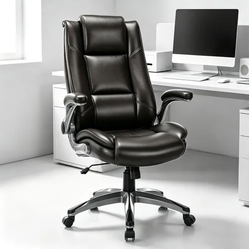 Miniatura 11 de COLAMY Silla de Oficina Ejecutiva de Cuero - Silla de Escritorio de Computadora para Casa con Respaldo Alto con Brazos Abatibles Acolchados, Bloqueo