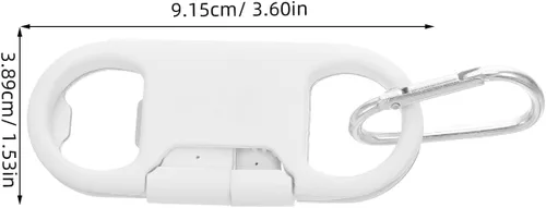 Miniatura 3 de WOONEKY Llavero de datos para abrebotellas, cable de carga USB C, multiherramienta, portátil, paquete de 2 unidades, diseño compacto para uso diario