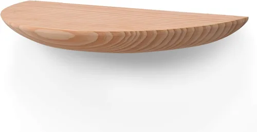 Miniatura 13 de Estantes flotantes gruesos de madera maciza, estante semicírculo montado en la pared, decoración de pared colgante, estantes decorativos, estante