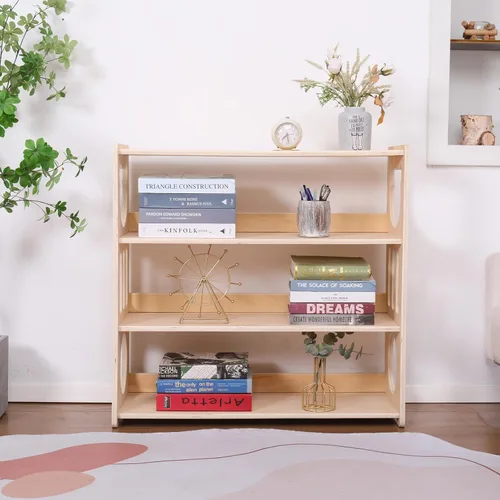 Miniatura 7 de Estante de almacenamiento de juguetes para niños, estantería Montessori, utilizada como armario de almacenamiento para libros y juguetes en salas