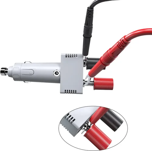 Miniatura 6 de Goupchn Enchufe de encendedor de cigarrillos macho a doble hembra de 0.157 in hembra adaptador de cargador de coche 12V 10A con cables