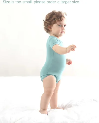 Miniatura 3 de Conjunto de body sólido de manga corta para bebé, rayón hecho de bambú, recién nacido, niño y niña, paquete de 5