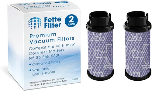 Fette Filter - Paquete de filtros de piezas para aspiradora compatible con aspiradora inalámbrica Inse N5 S6 S6P S600 - Paquete de 2