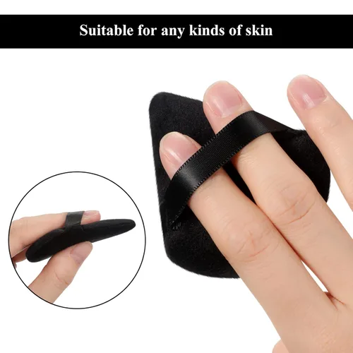 Miniatura 4 de Esponja para polvo de cara con forma de triángulo, 12 piezas, para polvo suelto, suave, base cosmética, esponja mineral para productos en polvo
