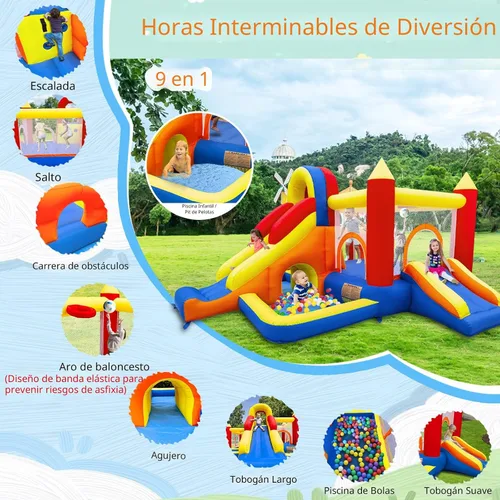 Miniatura 3 de Umbalir Casa de Rebote, Casa de Rebote Inflable para Niños de 3-10, Casa de Rebote para Niños con Tobogán Largo, Foso de Pelotas/Piscina