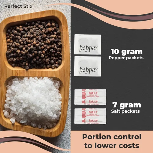 Miniatura 2 de Perfect Stix - Paquetes de sal y pimienta-200 paquetes de sal y pimienta combinados -100 de cada uno (200 paquetes en total)