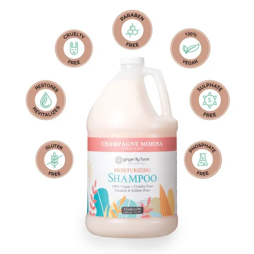 Miniatura 4 de Ginger Lily Farms Botanicals Champú hidratante para todo tipo de cabello, champán mimosa, 100% vegano y libre de crueldad, aroma de mezcla