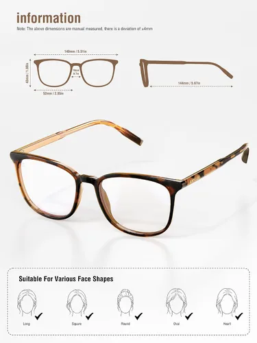 Miniatura 8 de ANYLUV Gafas de luz azul para mujeres y hombres, lentes de bloqueo de luz azul para mujer, anteojos de computadora antifatiga ocular