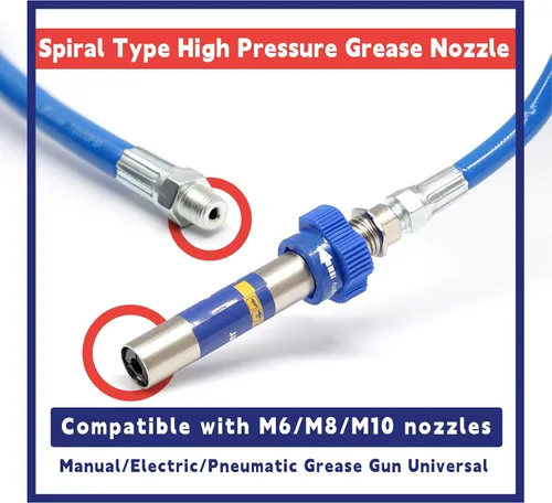 Miniatura 3 de Acoplador de Grasa de Alta Presión, Acoplador de Pistola de Grasa de Servicio Pesado Adaptador de Extensiones de Accesorios, Adaptador de Boquillas
