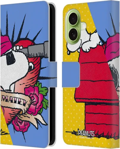 Miniatura 237 de Head Case Designs Funda de piel con licencia oficial de Peanuts Snoopy & Woodstock Balloon Halfs and Laughs para Apple iPhone 7/8/SE 2020 y 2022