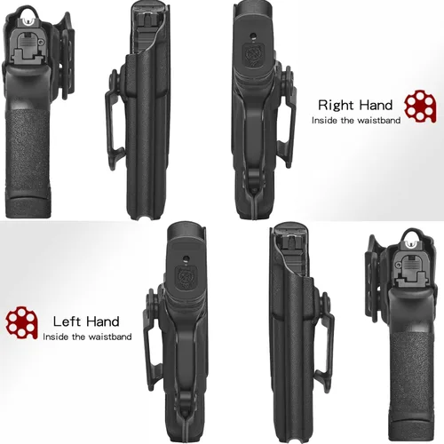 Miniatura 3 de Amberide IWB - Funda Kydex para Springfield Armory Hellcat, transporte oculto microcompacto, sin óptica/sin láser, inclinación ajustable, retención