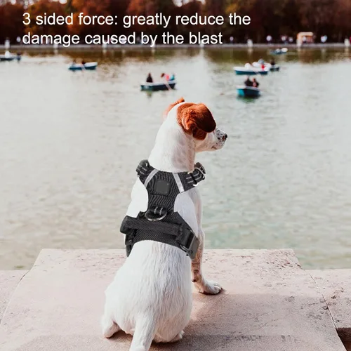 Miniatura 7 de Dog Body Harness, Adjustable Chest Strap, Reflective Waterproof Vest with Handle for Dogs - Escape Proof, No Pull Design, Safe Walking Control (S)