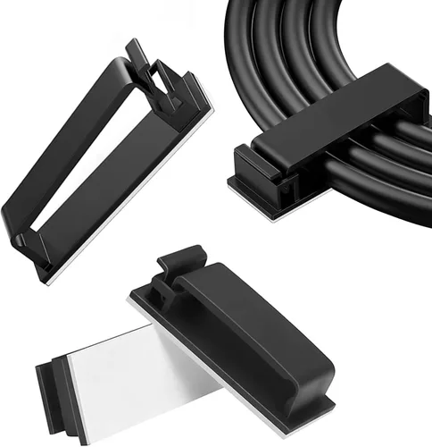 Miniatura 7 de Soporte de clips adhesivos para cables, clips de luz para exteriores, clips de alambre de cable blanco, cable de nailon resistente, abrazadera