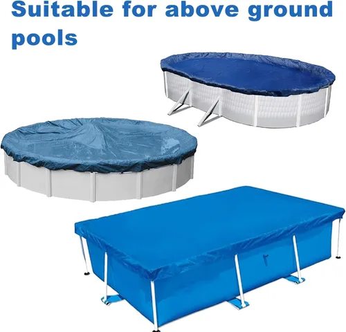 Miniatura 5 de Cable de cubierta para piscina, cable de 131 CW de 131 pies y cabrestante resistente para invierno, seguro sobre el suelo, cubierta de piscina
