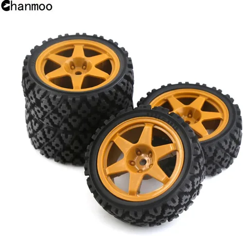 Miniatura 3 de 1/10 RC On Road Neumáticos de goma y ruedas Rally Llantas 0.472 in Hex para 1/10 Escala RC Racing Drift Car HPI KYOSHO Tamiya XV01 XV02 TA06 TT01