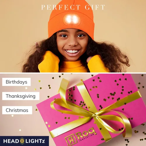 Miniatura 9 de HEAD LIGHTZ by Roq Innovation - Kids Beanie with Light & Glove Set - Unisex LED Beanie Hat with Light Built in, Rechargeable