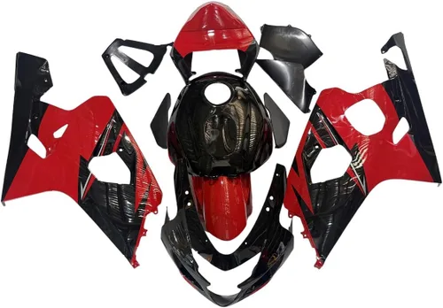 Miniatura 36 de Kit de carenado de plástico ABS para Suzuki 2004 2005 GSXR600 GSXR750 K4, carenados de inyección, kit de carrocería completa Rojo Negro