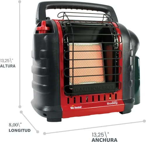 Miniatura 3 de Radiador portátil Mr. Heater para interiores, color gris, Multi, Negro-rojo, 1