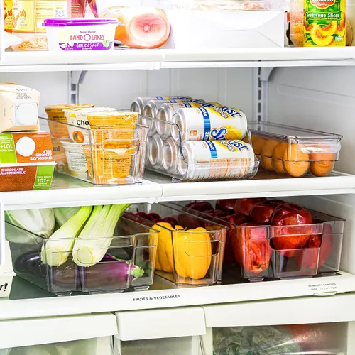 Miniatura 2 de Sorbus - Contenedores para refrigerador y congelador, organizador de refrigerador, contenedores de almacenamiento de alimentos apilables
