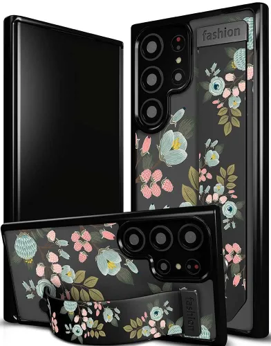 Miniatura 131 de Compatible para Samsung Galaxy S23 Funda Bonita con Correa Soporte Dedo Kickstand, Fundas de Silicona Geniales de Diseñador Funda Cover - Mariposa