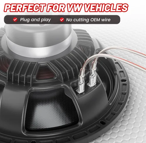 Miniatura 3 de RED WOLF Adaptador de arnés de cableado para altavoz de puerta, seleccione para VW Volkswagen 1999-2019 Golf/Beetle/Passat, 1999-2016 Jetta