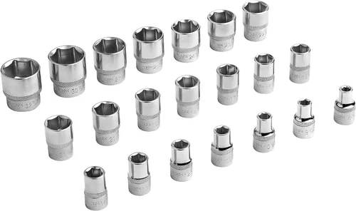 Miniatura 5 de Jetech Juego de llaves de trinquete de 1/2 pulgada, incluye 37 piezas profundas (0.394-0.748 in) y estándar (0.315-1.260 in) de 37 piezas de llaves
