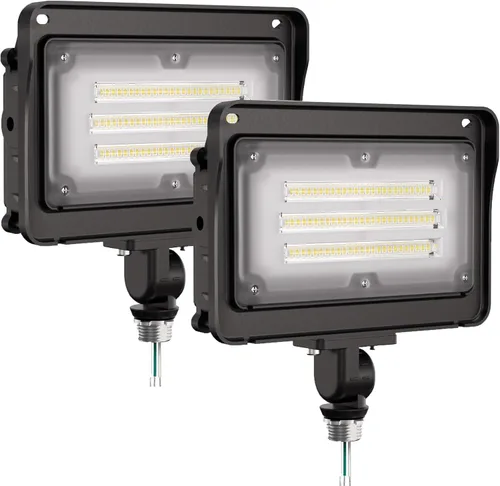 Miniatura 13 de CINOTON - Luz de inundación LED de atardecer a amanecer al aire libre de 50 W, luminaria de pared de seguridad impermeable IP65 de 7000 lúmenes
