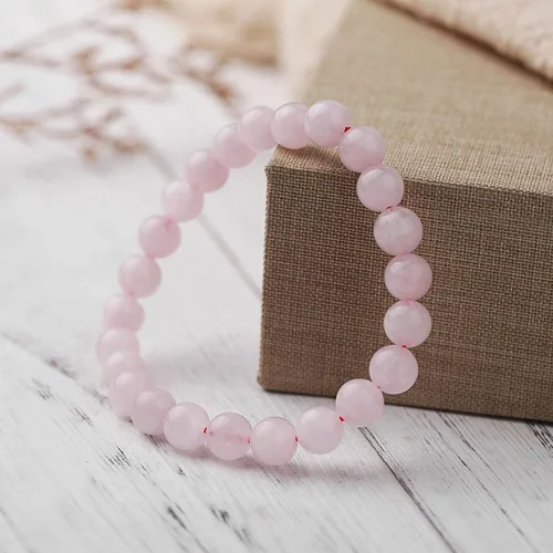 Miniatura 8 de Crystal Vibe Pulseras de cuentas de 0.315 in para mujeres y hombres, pulseras de cristal con piedras preciosas naturales, tamaño elástico ajustable