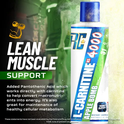 Miniatura 4 de Ronnie Coleman Signature Series L Carnitine XS 4000 Líquido, sin estimulantes, sin azúcar, cero carbohidratos, soporte de fuerza muscular magra