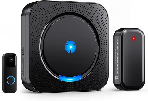 Extensor de timbre inalámbrico con timbre de video, compatible con timbre de video Blink, fácil instalación, alarma fuerte (1 extensor de timbre de