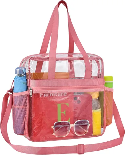 Miniatura 13 de Paxiland Clear Bag for Stadium Events, 12x6x12 inches Tote Bag with Detachable Reinforced Strap for Sports Concert and Work