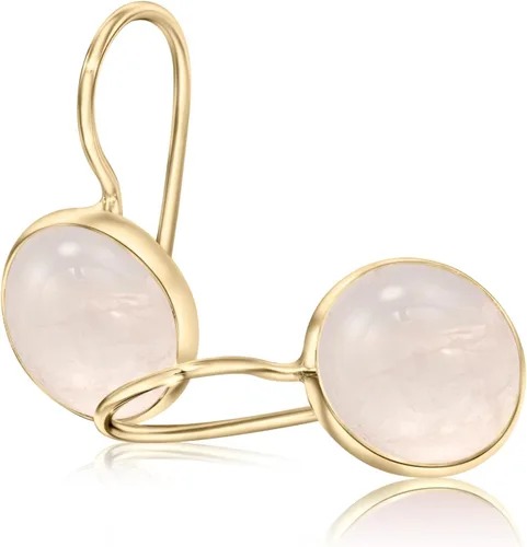 14K Gold Gemstone Drop Earrings - Birthstone Dangle - Solid Yellow Gold Dangle Earrings - Dainty Handmade Wedding Jewelry - Perfect Bridal or