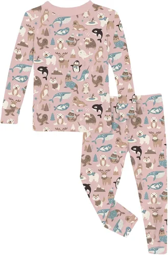 Miniatura 12 de KicKee Pants Conjunto de pijama de manga larga con estampado de piezas