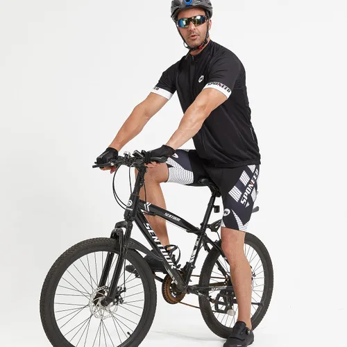 Miniatura 7 de sponeed Pantalones cortos de ciclismo para hombre, pantalones acolchados para ciclismo, ropa de ciclismo