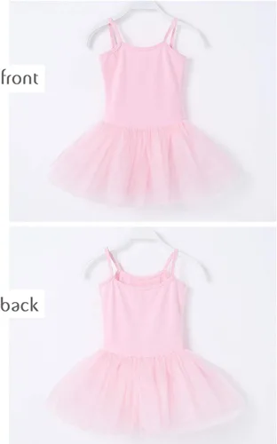 Miniatura 6 de Stelle - Vestido de bailarina para niña, con leotardo, estilo canesú, para gimnasia o ballet (para niñas pequeñas y grandes)