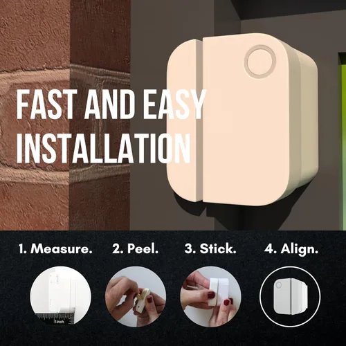 Miniatura 6 de Elevador de sensor para Ring Elevador de sensor de contacto de alarma de 2ª generación Espaciador de alarma con adhesivo 3M - Sensor/imán
