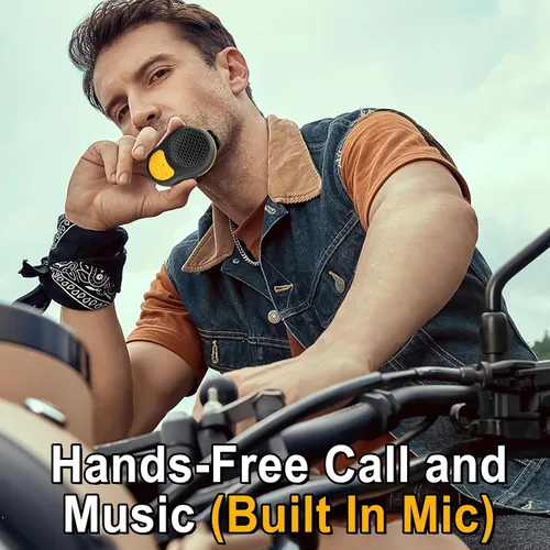Miniatura 5 de Altavoz Bluetooth Portátil Clip On, Pequeño Altavoz Portátil, Mini Altavoz Bluetooth Impermeable con Micrófono para Ejercicios de Carrera hasta 24H