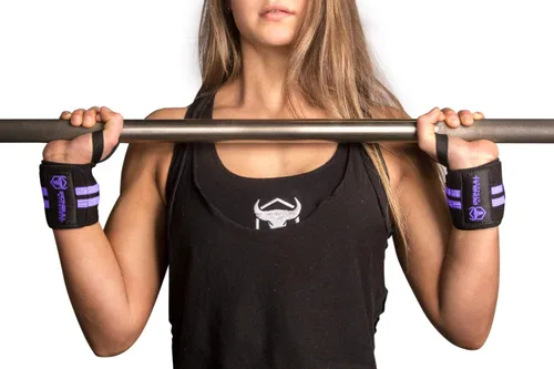 Miniatura 5 de Muñequeras para Mujeres con Presillas para el Pulgar - 12" Grado Profesional - Soporte y Compresión de Muñeca para Entrenamiento Cruzado