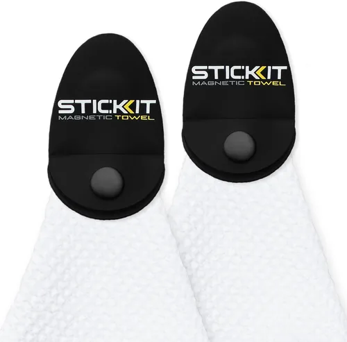 Miniatura 22 de STICKIT Toalla de golf magnética – Ultra absorbente con tejido de gofre de microfibra e imán extraíble – Toalla de golf con imán para bolsas, palos