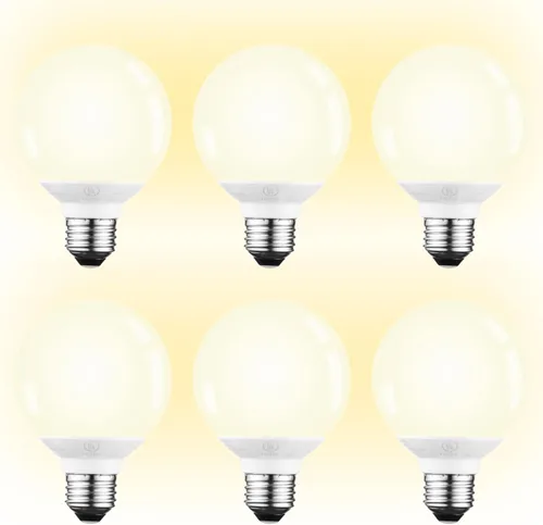 Miniatura 10 de TORCHSTAR Bombillas LED G25, equivalente a 5 W y 40 W, bombillas regulables de 450 lúmenes, luz diurna de 5000 K, bombilla decorativa con base E26